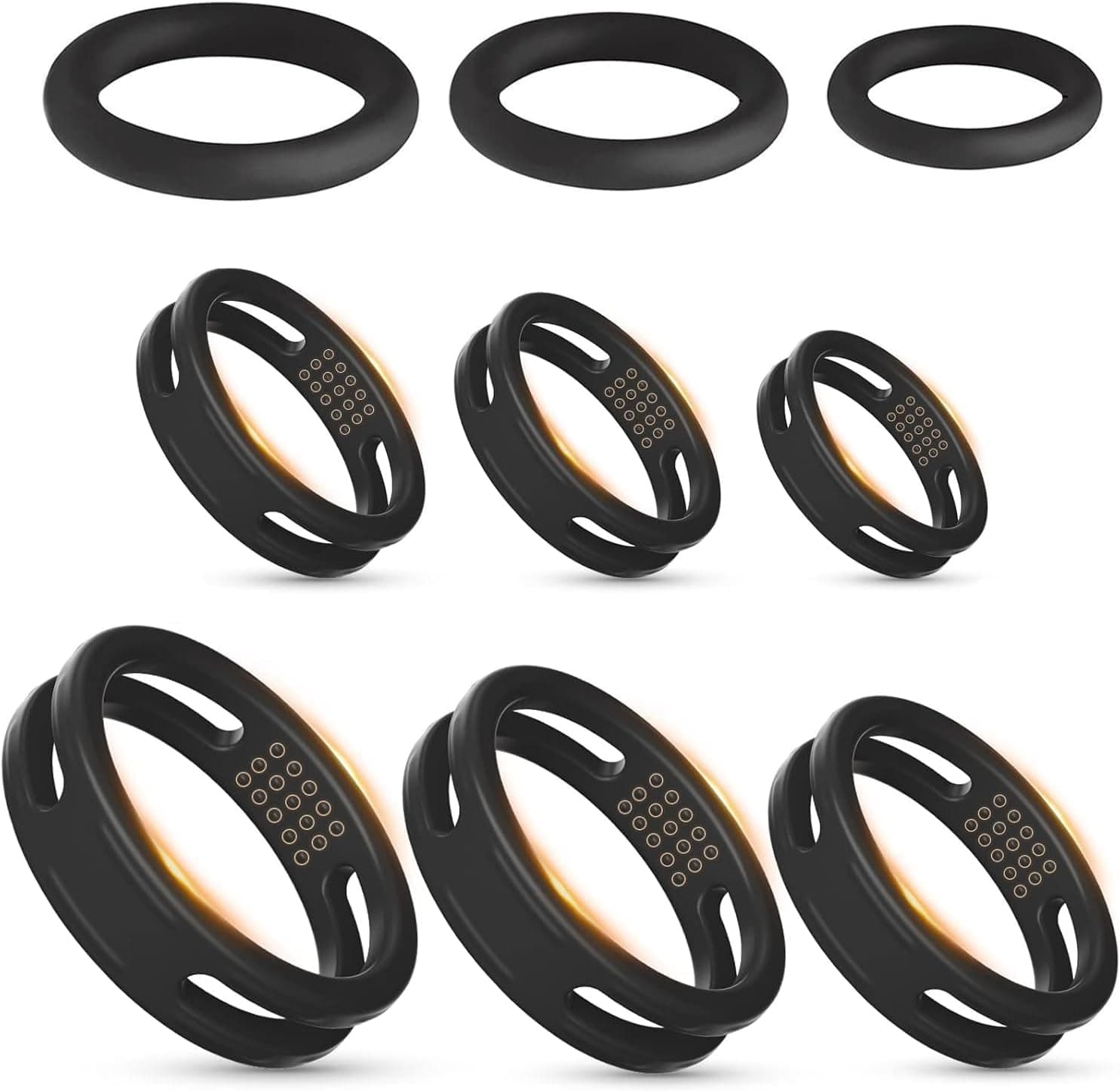 BDSMJOY 6 Cockringe extrem Silikon mit 3 Penisringe,Pennisring dehnbar Silikon,multifunktional Hodenring Eichelring Cockring Penis Ring Cock Ring Pennisring Sex Spielzeug für die Männer extrem