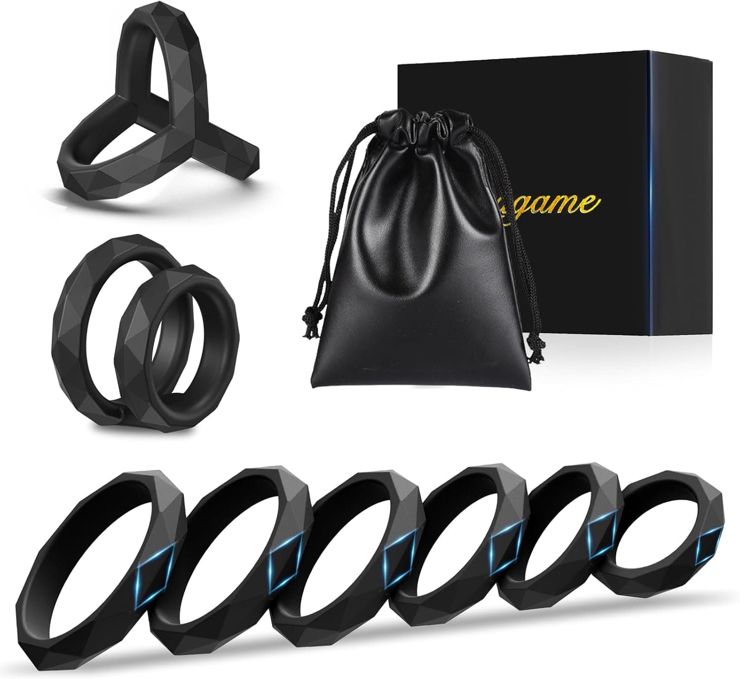 8 Größen Penisring Sexspielzeug Sex Spielzeug für die Männer Paare Extrem Sex Toys Penisringe Penis Ring Sex Toyset für Man Cockring Cockringe Silikon Hodenringe für den Mann Love Rings Sex Ring