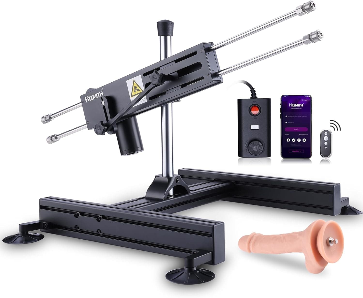 Hismith Premium Sex Machine, 100W Double Penetration Duo Play KlicLok Love Thrusting Machine 2.0 Pro with Intelligent APP Control