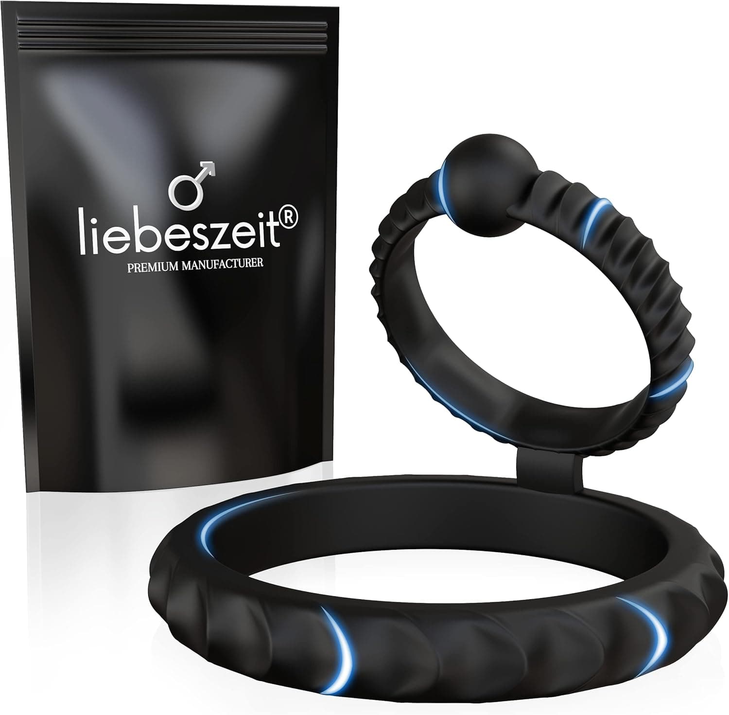 Penisring Dual - NEUHEIT 2026 - Innovativer Cockring Penis Ring Sexspielzeug Pennisring dehnbar Silikon - Cock Hodenring Extrem Potenzsteigerung Erektionshilfe Sextoy Penisringe für Männer