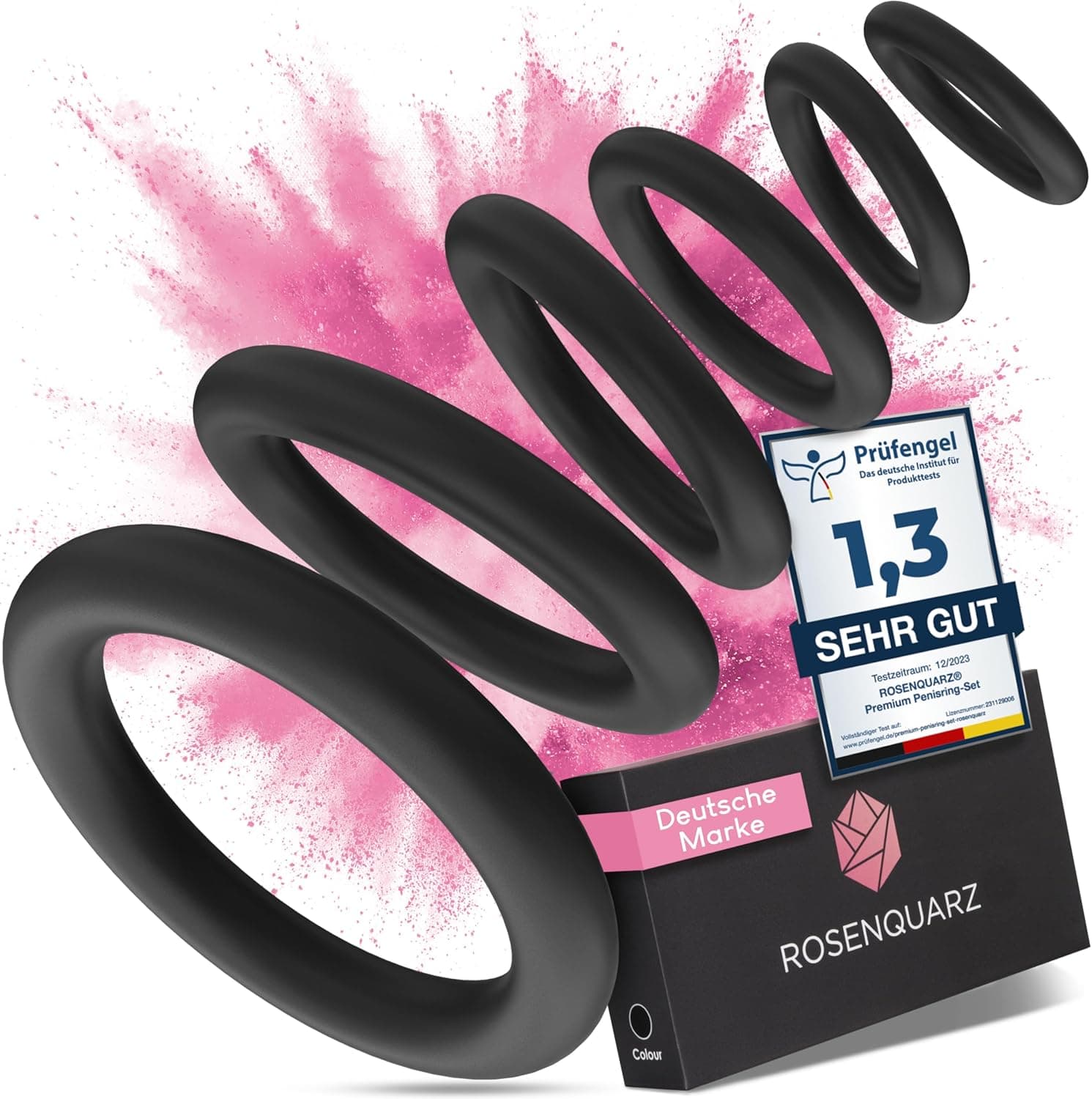Premium Penisring Set für eine längere und härtere Erektion, Cockringe aus medizinischem Silikon Sexspielzeug Männer Bondage